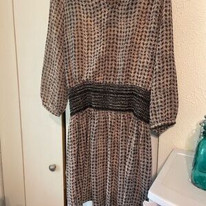 Anthropologie brand Black and Brown Dress